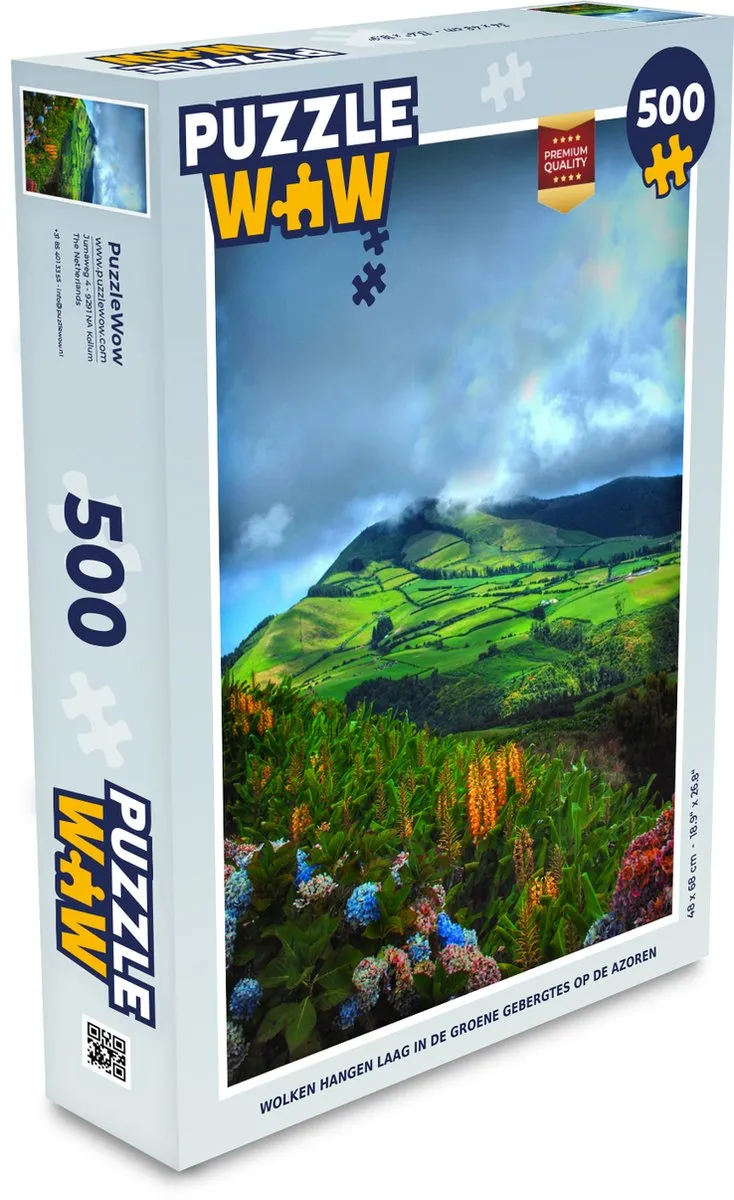 PuzzleWow Legpuzzel Azoren Wolken 500 Stuks