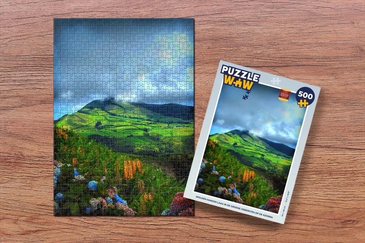 PuzzleWow Legpuzzel Azoren Wolken 500 Stuks - Multicolor