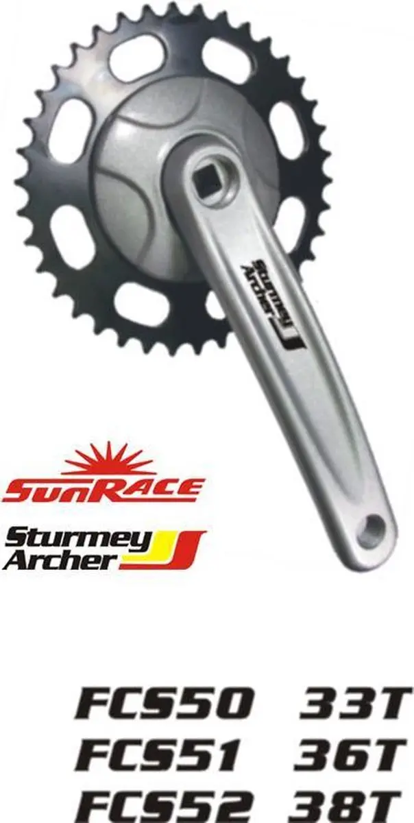 Sunrace Crankstel 170mm 33T - Stadsfiets - afbeelding 3 van 5