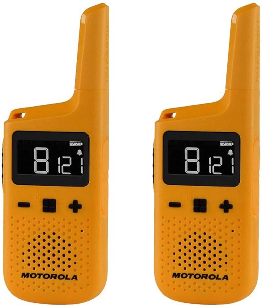 Motorola T72 Walkie-Talkie - 2 Stuks Geel - afbeelding 6 van 6