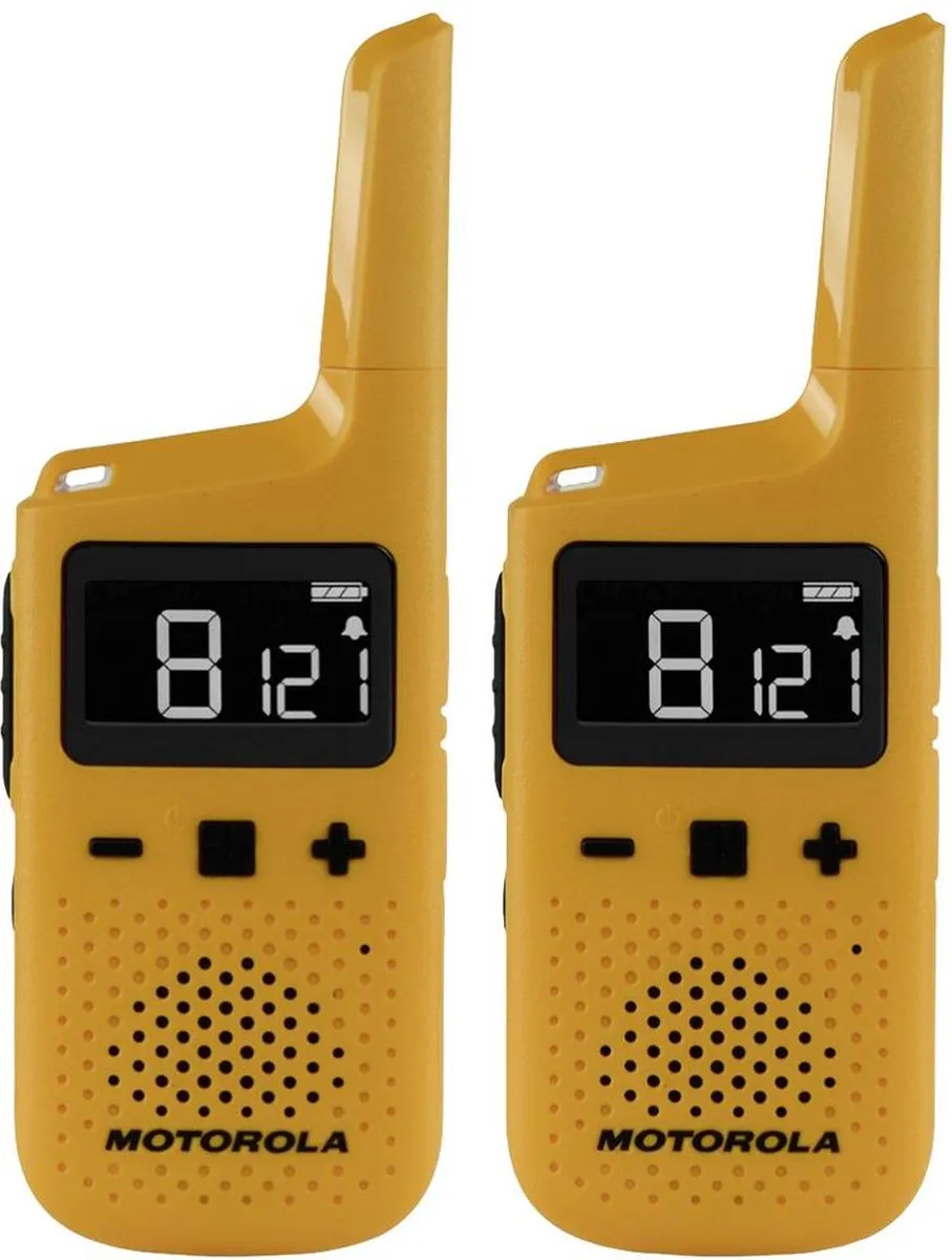 Motorola T72 Walkie-Talkie - 2 Stuks Geel