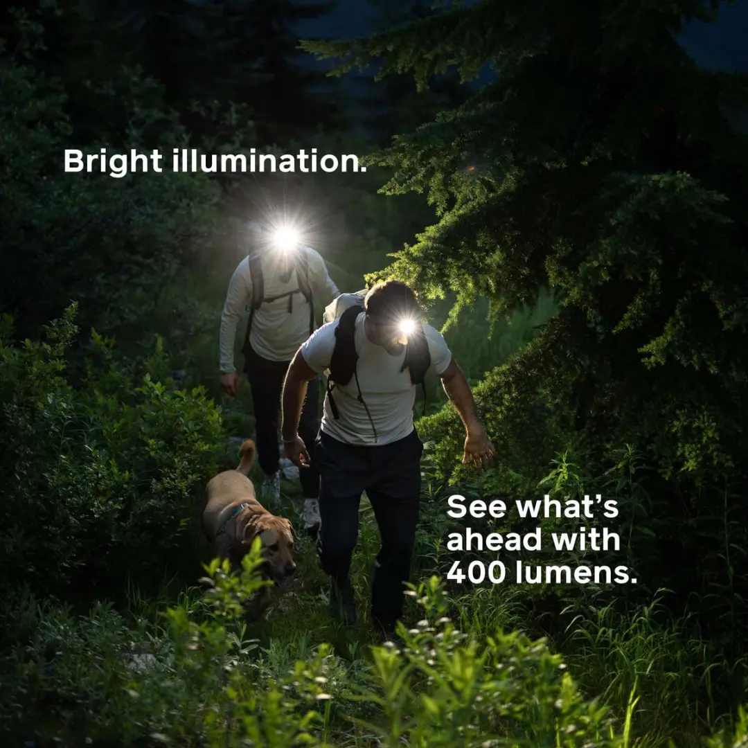 BioLite Range 400 Koplamp - Midnight Black - afbeelding 3 van 6