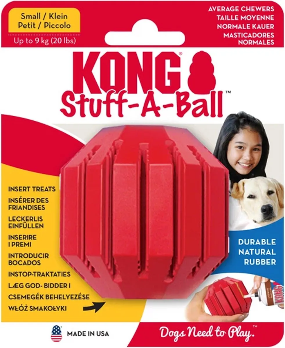 KONG Stuff-A-Ball S - Hondenbal - Rood - afbeelding 4 van 4