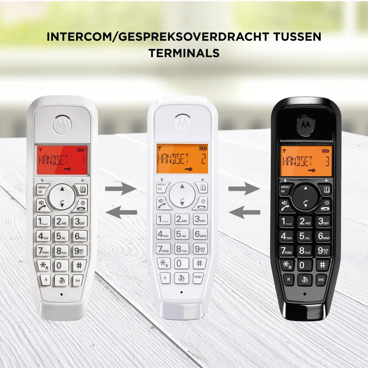 Motorola S1203 DECT Telefoon - 3 Handsets - Wit
