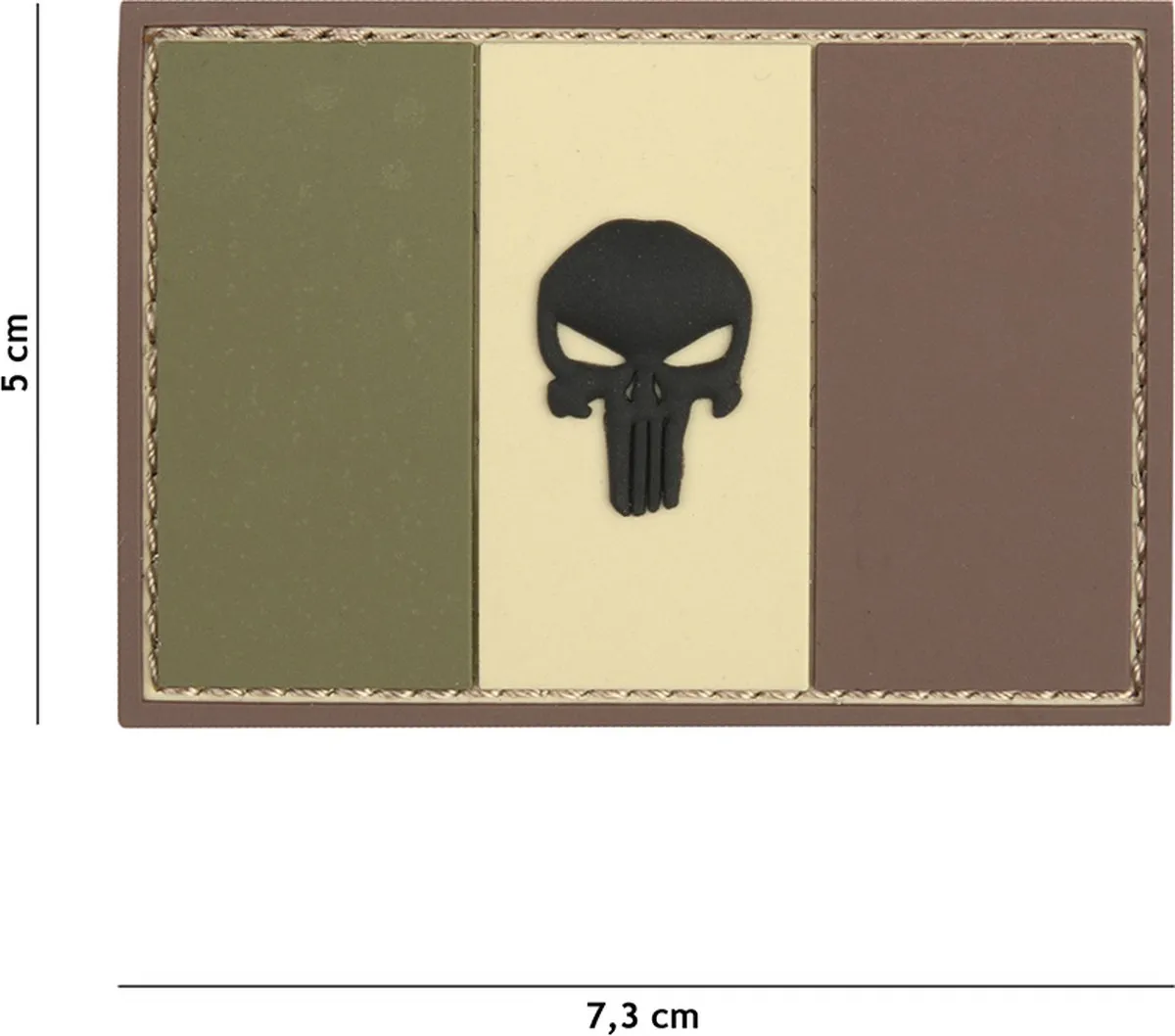 101 Inc Embleem 3D PVC Punisher Franse Vlag Multi