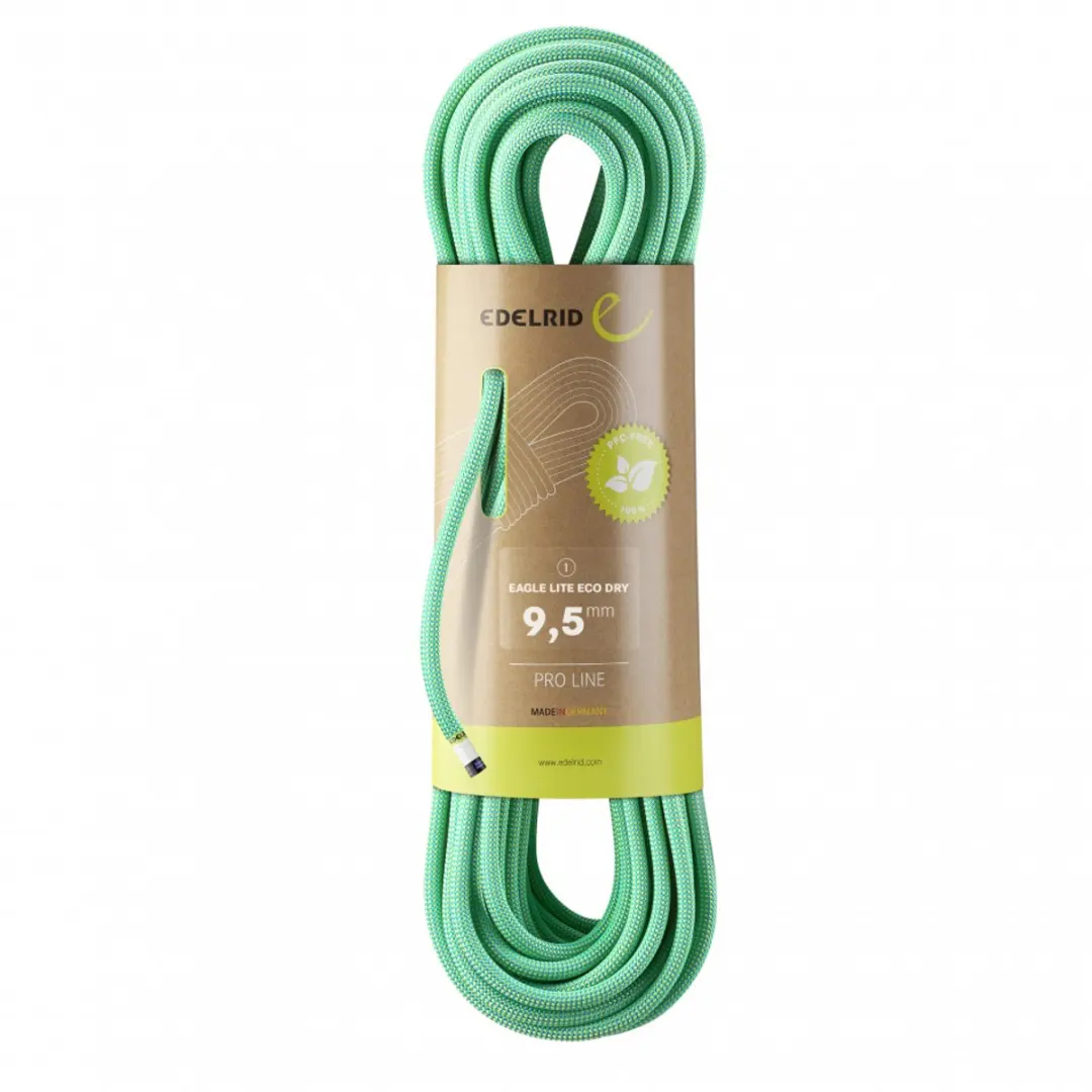 Edelrid Eagle Lite Eco Dry Klimtouw 9.5mm Bright Green - afbeelding 3 van 6