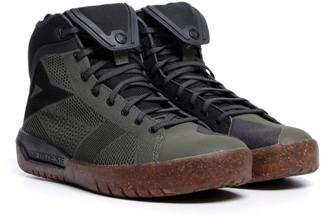 Dainese Metractive Air Olijfgroen Zwart Natuurrubber Motorschoenen