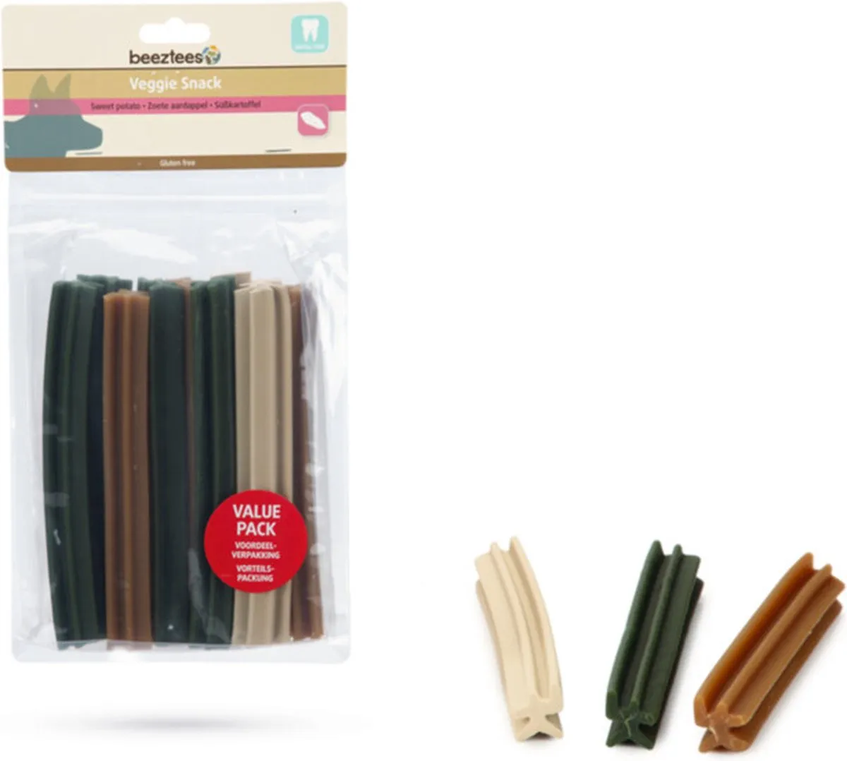 Beeztees Hondensnack Veggie Staaf Mix - 2kg (4x500g)