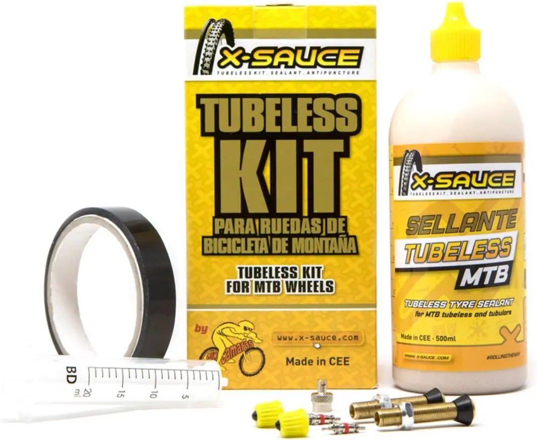 X-sauce Tubeless Mtb Schrader 27 Mm Reparatieset Goud