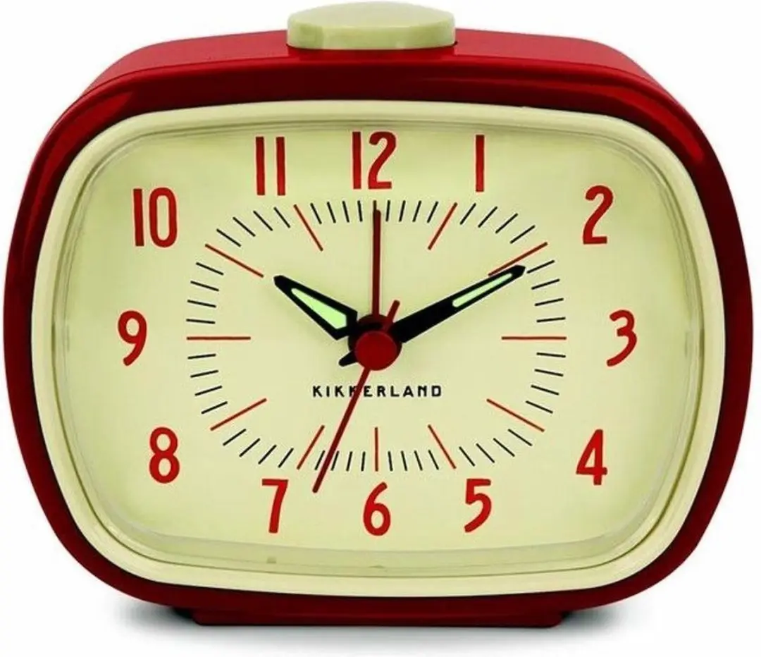 Kikkerland Retro Wekker Rood