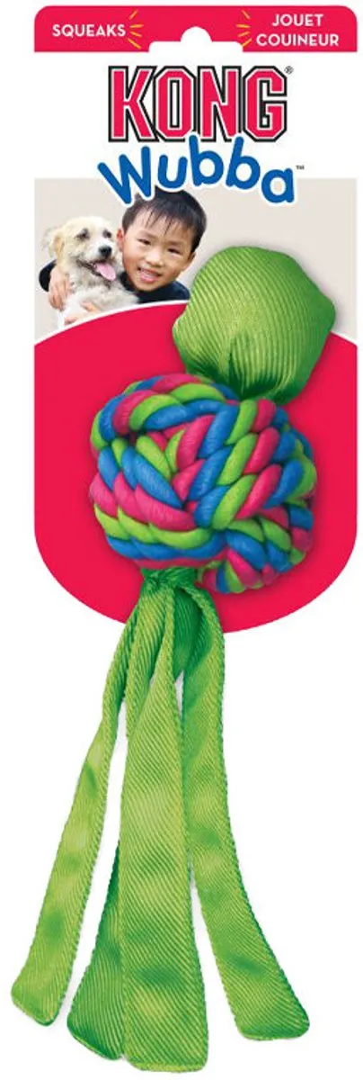 KONG Wubba Weaves Hondenspeelgoed L - 41cm - Blauw