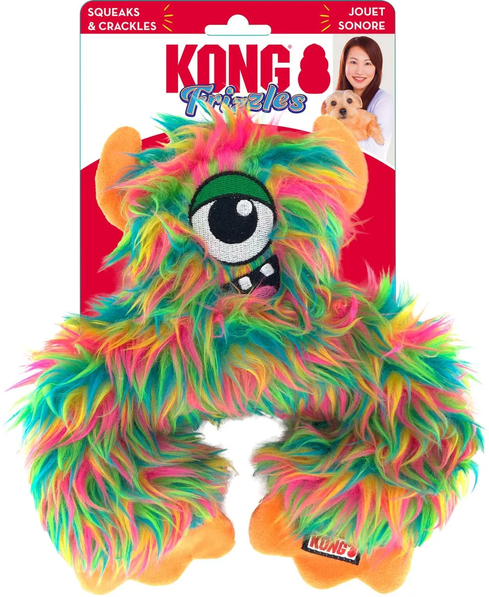 Kong Frizzle Frazzle Met Piep En Kreukelgeluid Verstevigd