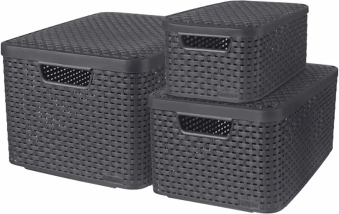 Curver Style Box Set 3 stuks Antraciet