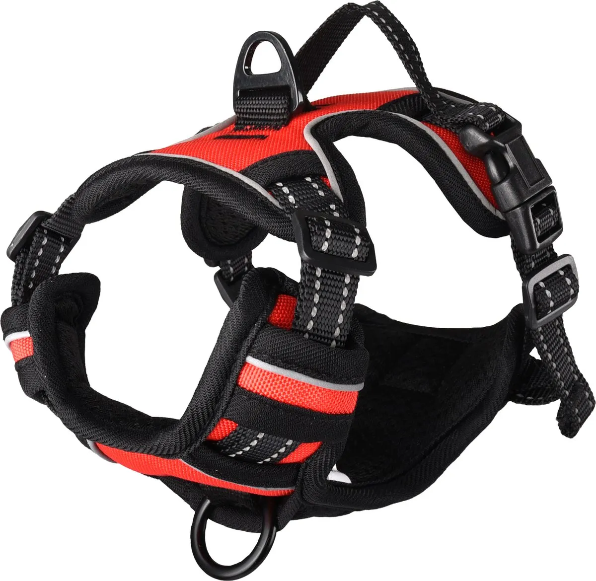 Flamingo Balou Hondenharnas Anti-Trek - Maat XS - Rood - afbeelding 6 van 6