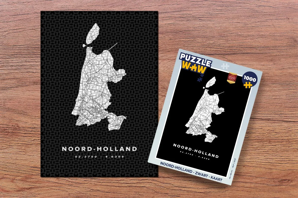 PuzzleWow Noord-Holland Legpuzzel 1000 Stuks - Multicolor