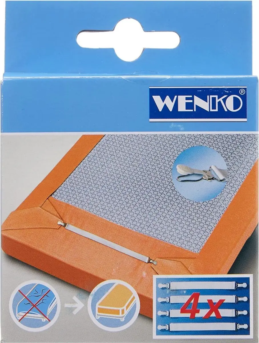 Wenko Beddenspanner 29cm Staal/Katoen - 4 Stuks - afbeelding 2 van 3
