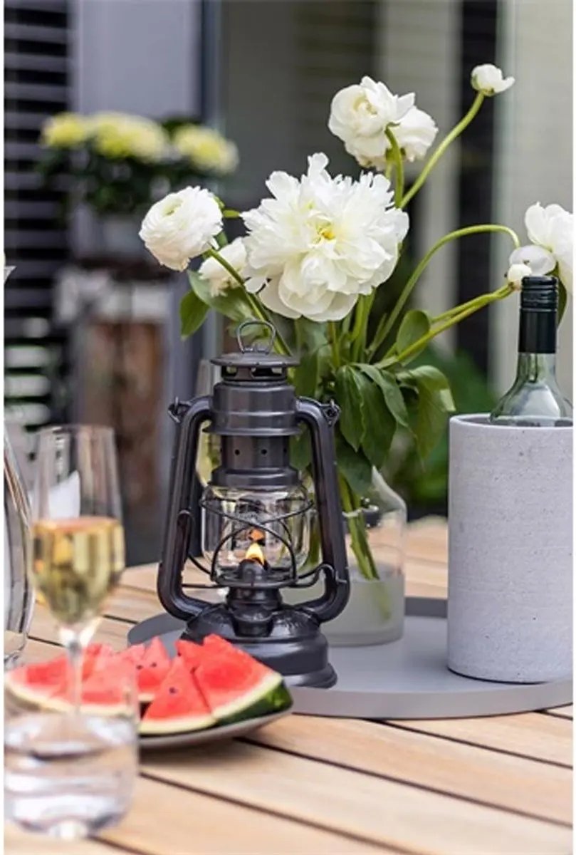 Feuerhand Hurricane Lantern 276 - Sprankelend Zilver - afbeelding 6 van 6