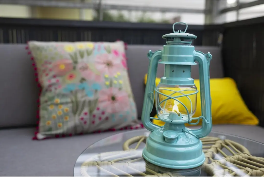 Feuerhand Hurricane Lantern 276 Lichtgroen - afbeelding 2 van 6