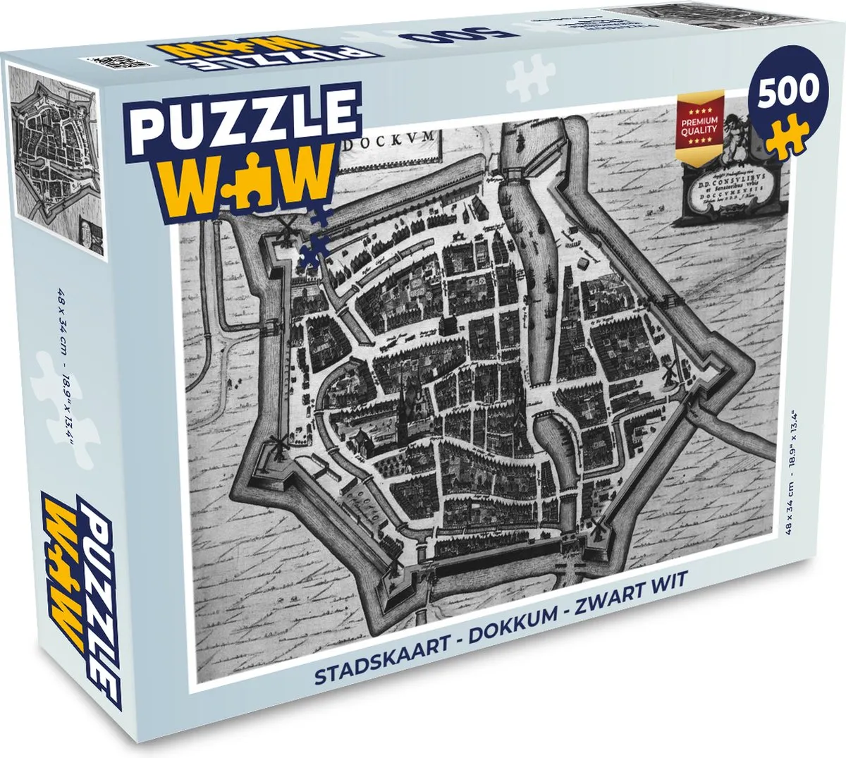 PuzzleWow Dokkum Legpuzzel 500 Stuks