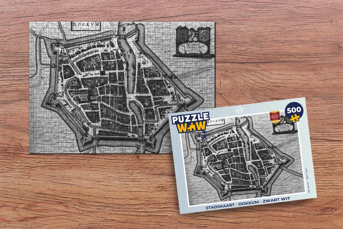 PuzzleWow Dokkum Legpuzzel 500 Stuks - Multicolor