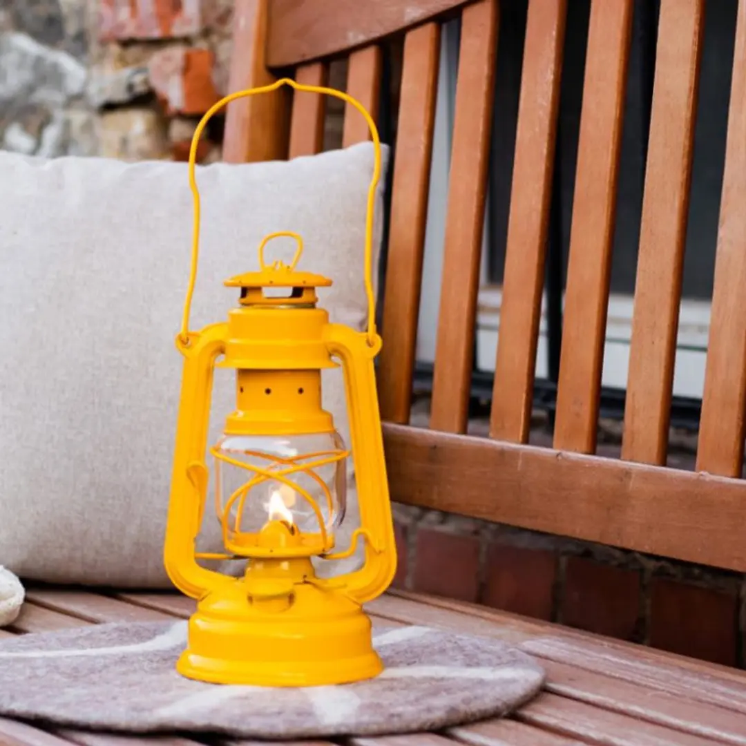 Feuerhand Hurricane Lantern 276 Geel - afbeelding 5 van 6