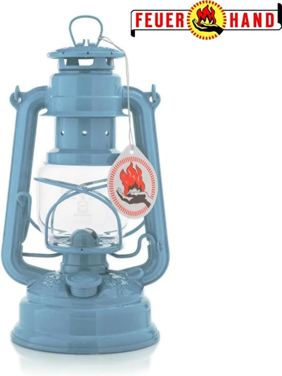 Feuerhand Hurricane Lantern Pastelblauw - afbeelding 3 van 6