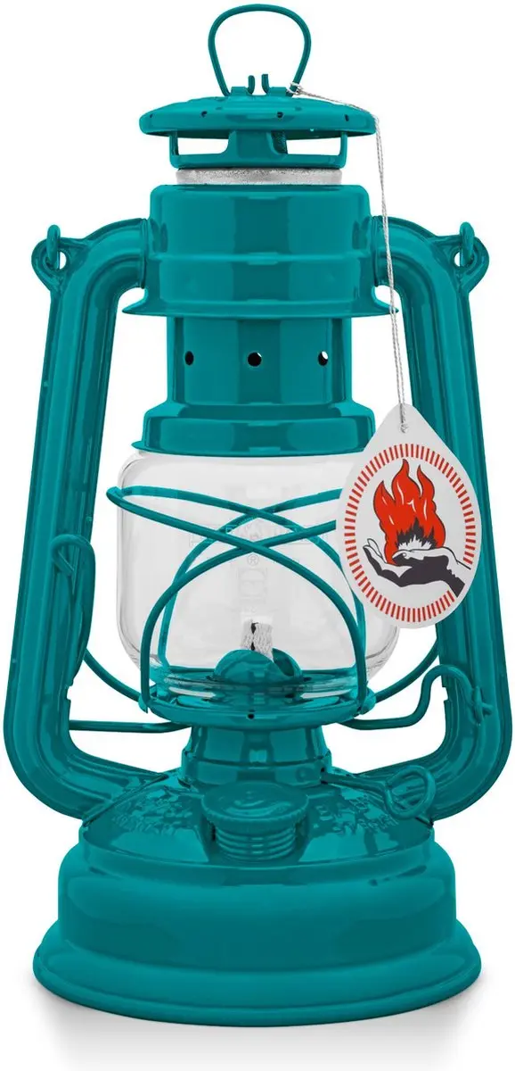 Feuerhand Hurricane FH276-tealblue Stormlantaarn