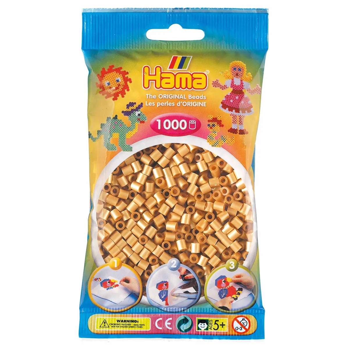 Hama Strijkkralen - 1000 Stuks Goud