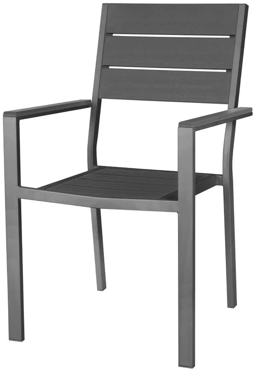 Bolero Valletta Grijze Stoelen met Armleuningen (4 Pack)