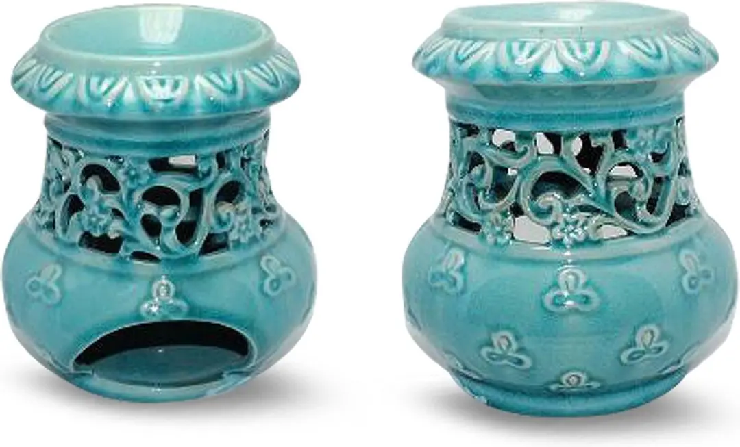 Turquoise Aromabrander (12 x 17 x 18 cm)