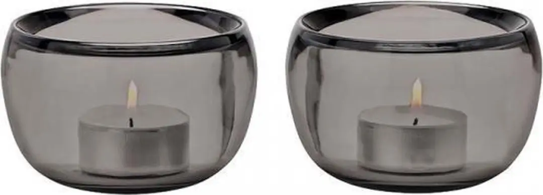 Stelton Ora Waxinelichthouder Smoke 2 Stuks