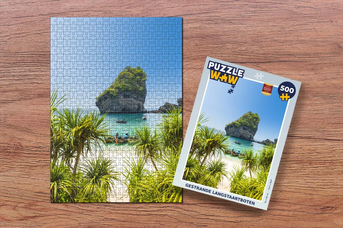 PuzzleWow Gestrande Langstaartboten Legpuzzel 500 Stuks - Multicolor