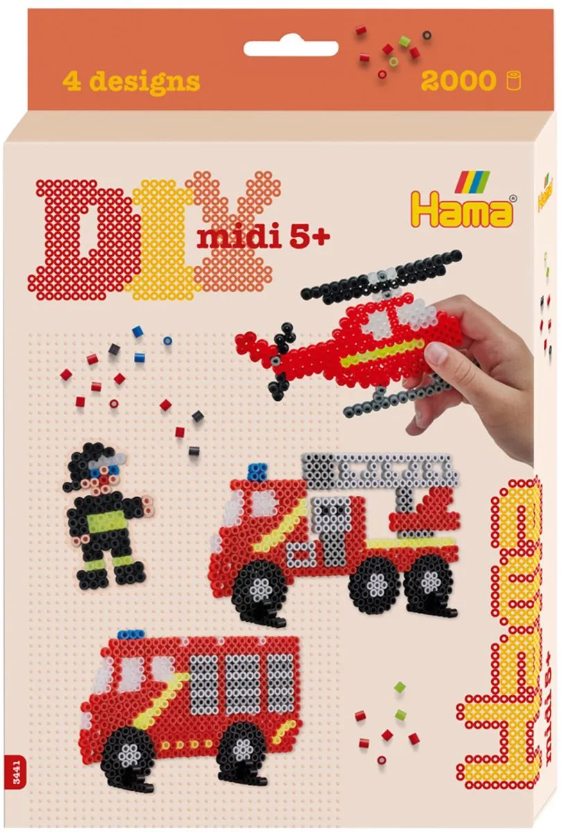 Hama Strijkkralenset Brandweer - 2000 Stuks - 5+ jaar - afbeelding 6 van 6