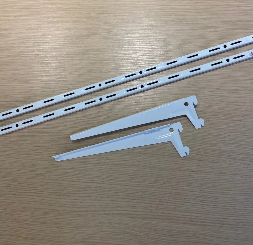 Set 2 wandrail 100 cm 6x drager 28 cm Wit