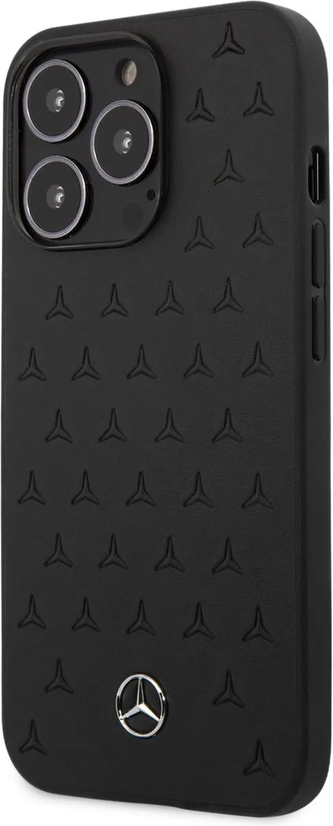 Mercedes-Benz iPhone 13 Pro Hardcover - Zwart Stars Pattern