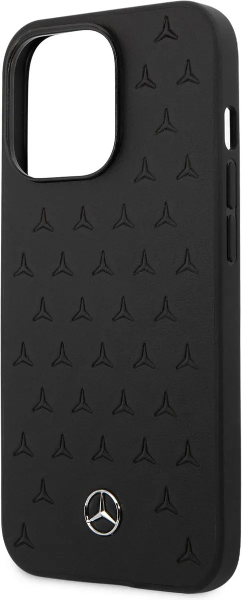 Mercedes-Benz iPhone 13 Pro Hardcover - Zwart Stars Pattern