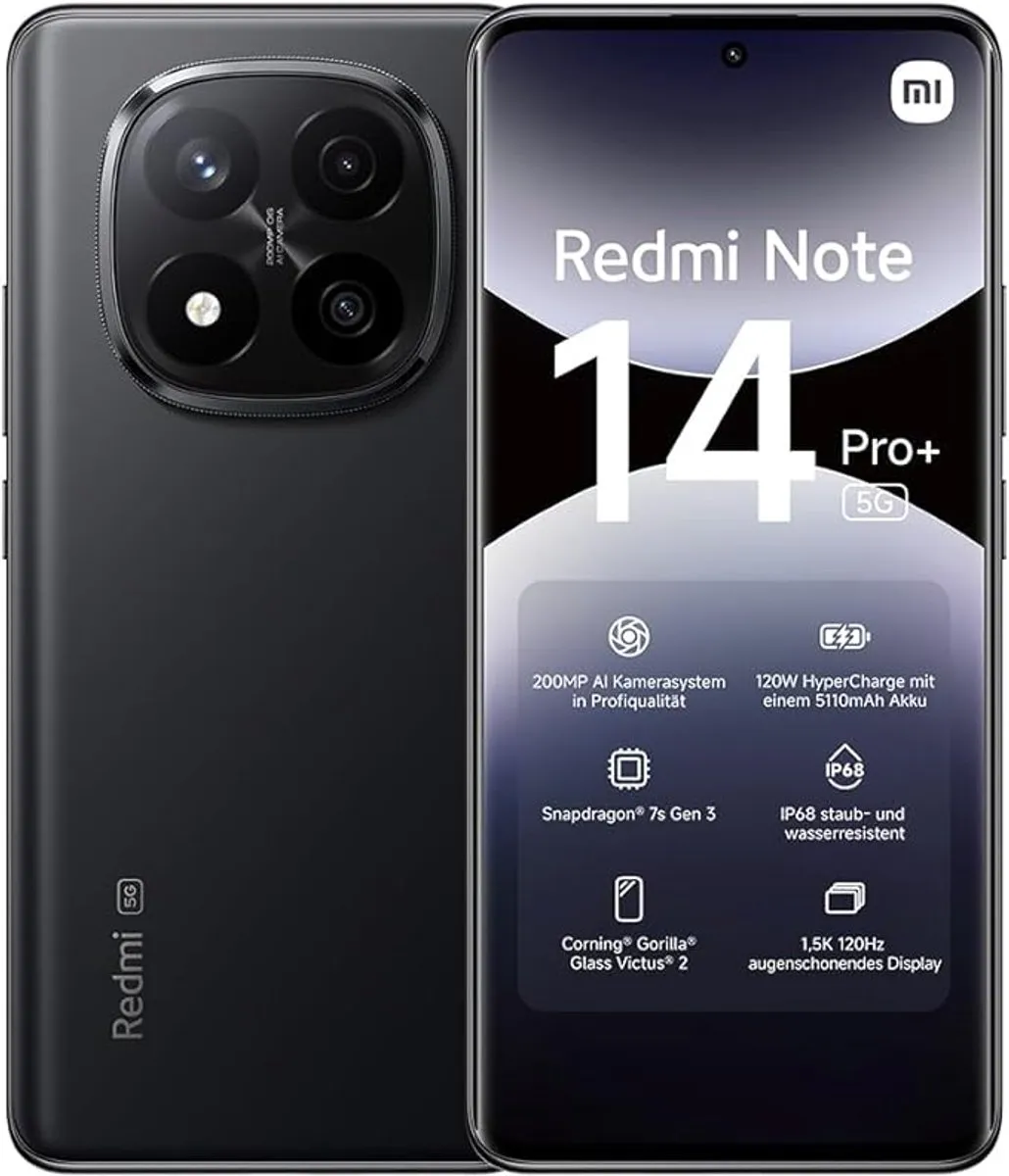 Xiaomi Redmi Note 14 Pro+ 5G - 12GB/256GB - Zwart