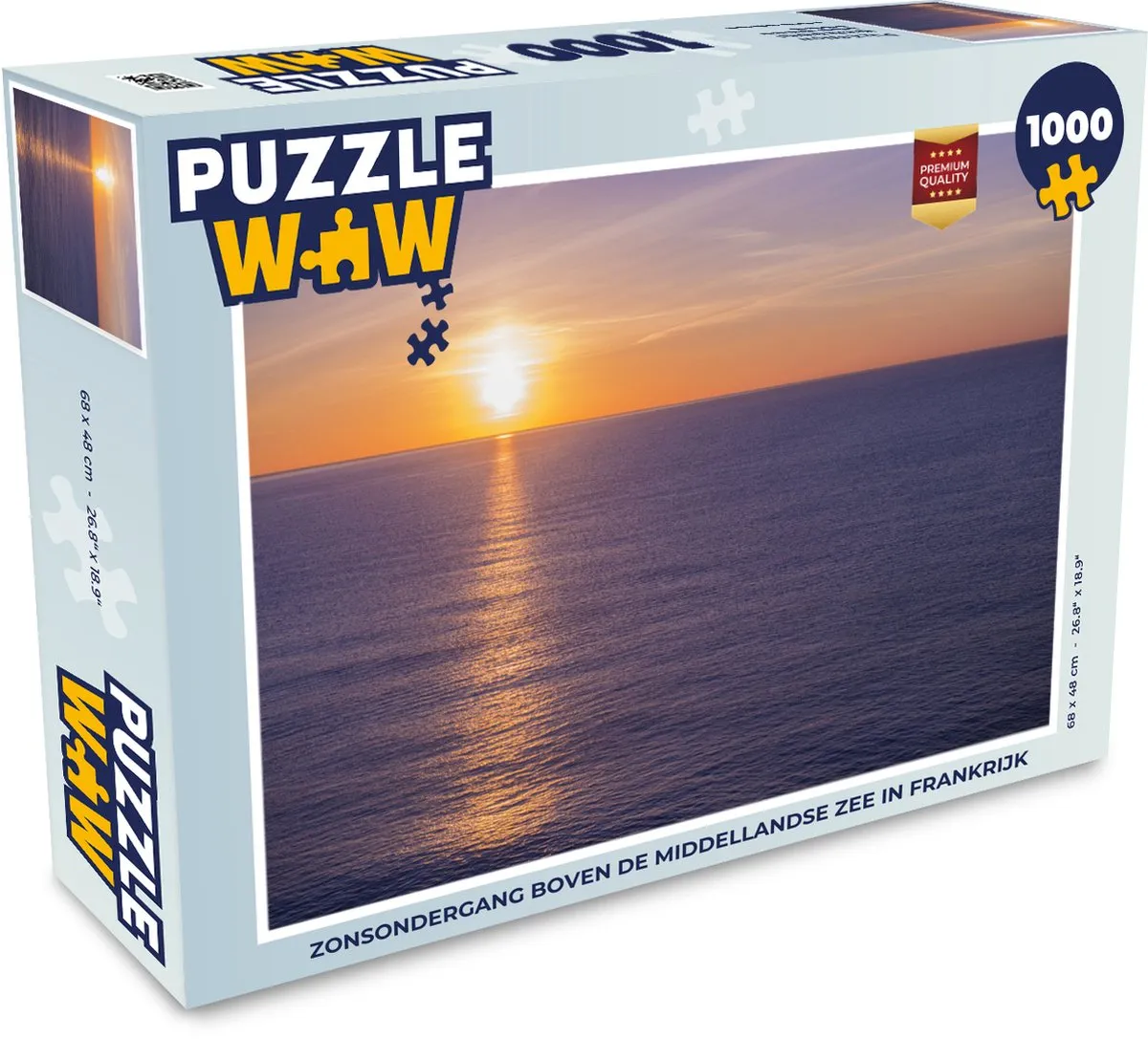 PuzzleWow Legpuzzel Frankrijk - Zee - Zon 1000 Stuks - Multicolor