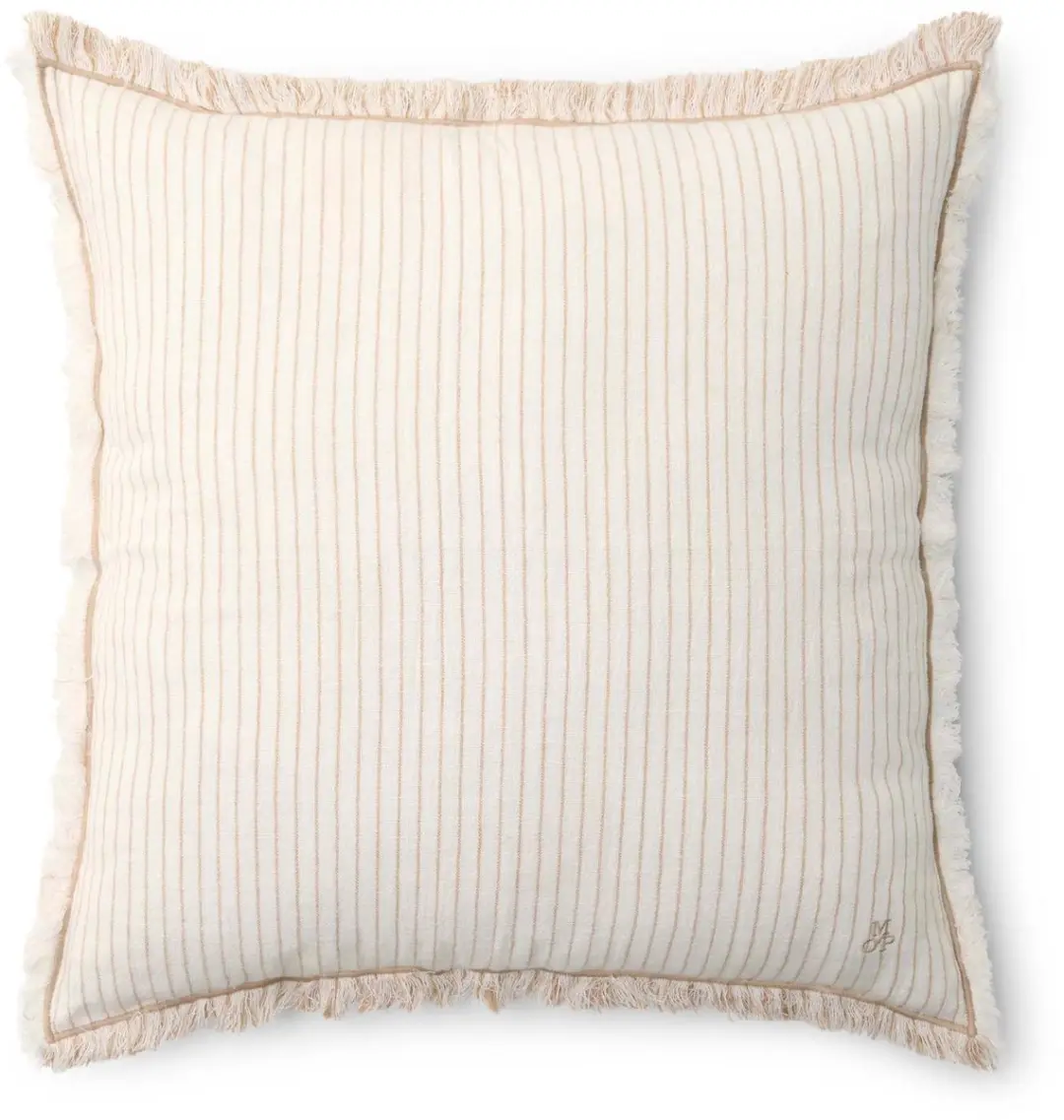 Marc O'Polo Fine Stripe Sierkussen Dark Sand - 50x50 cm