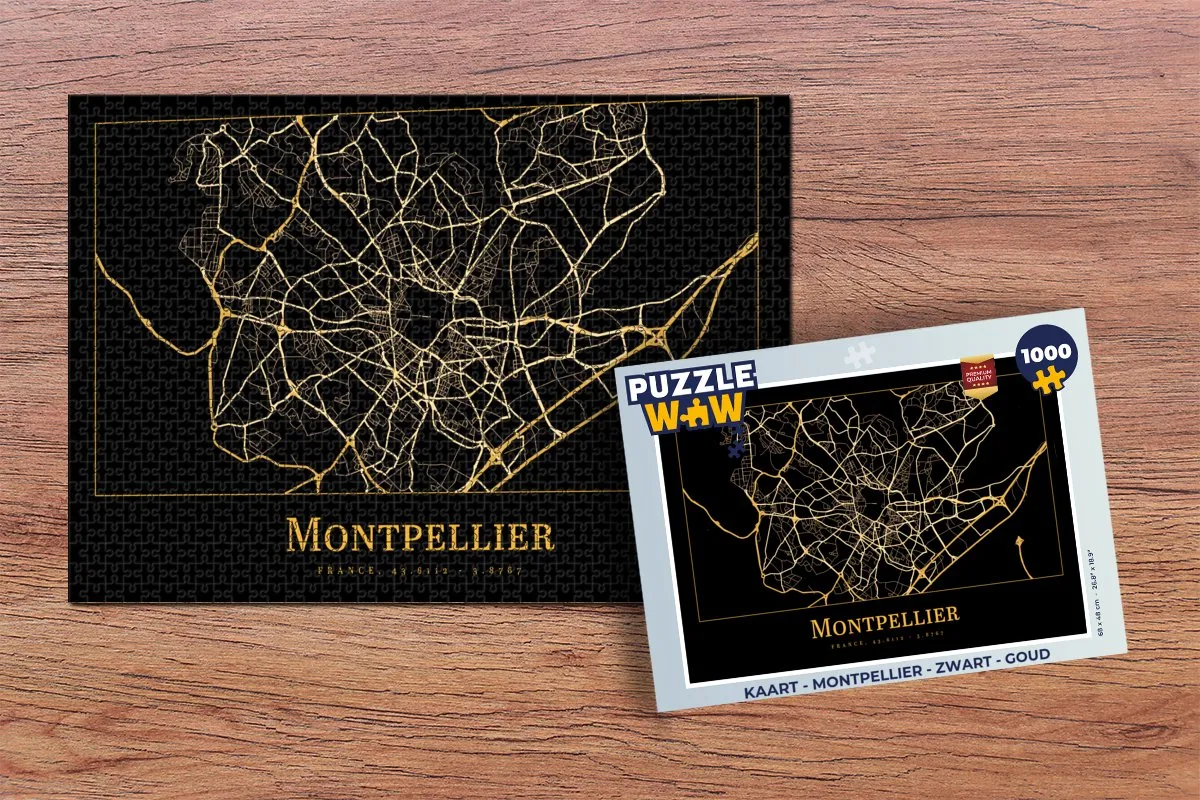 PuzzleWow Montpellier Legpuzzel 1000 Stuks - Multicolor