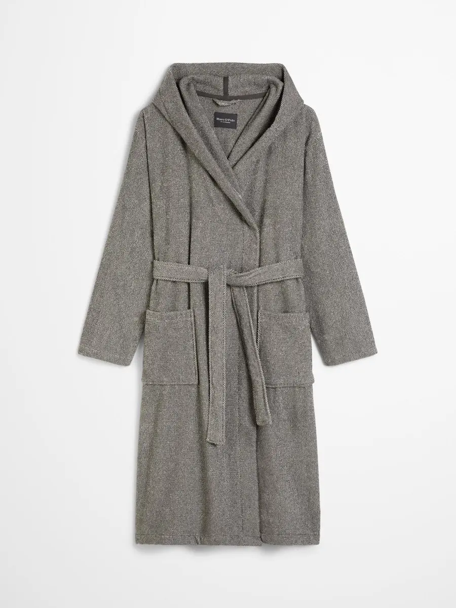 Marc O'Polo Timeless Men Melange Badjas Antraciet - XXL