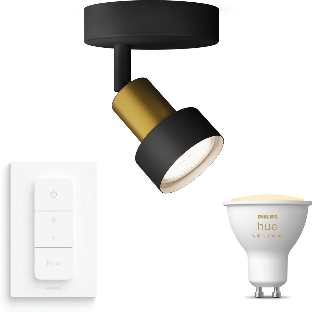 Philips Hue Conduit Opbouwspot Zwart/Goud