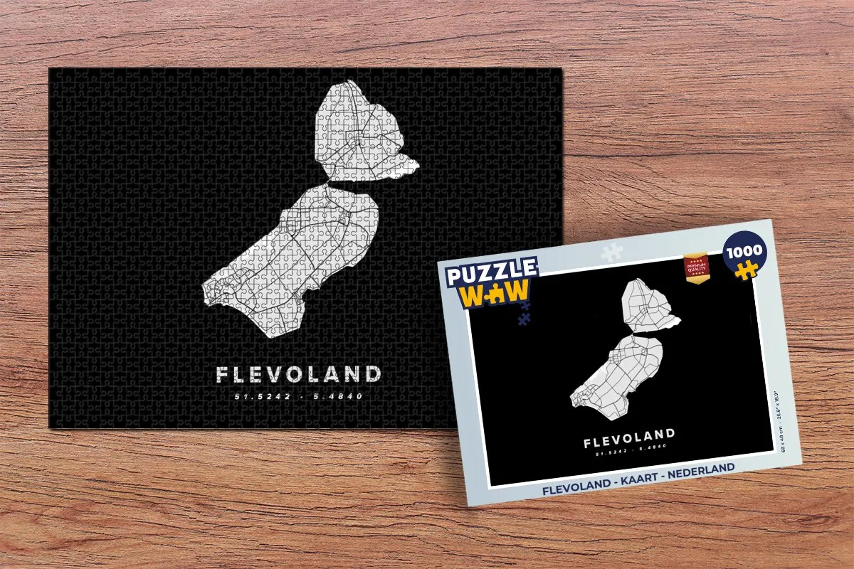 PuzzleWow Flevoland Legpuzzel 1000 Stuks - Multicolor