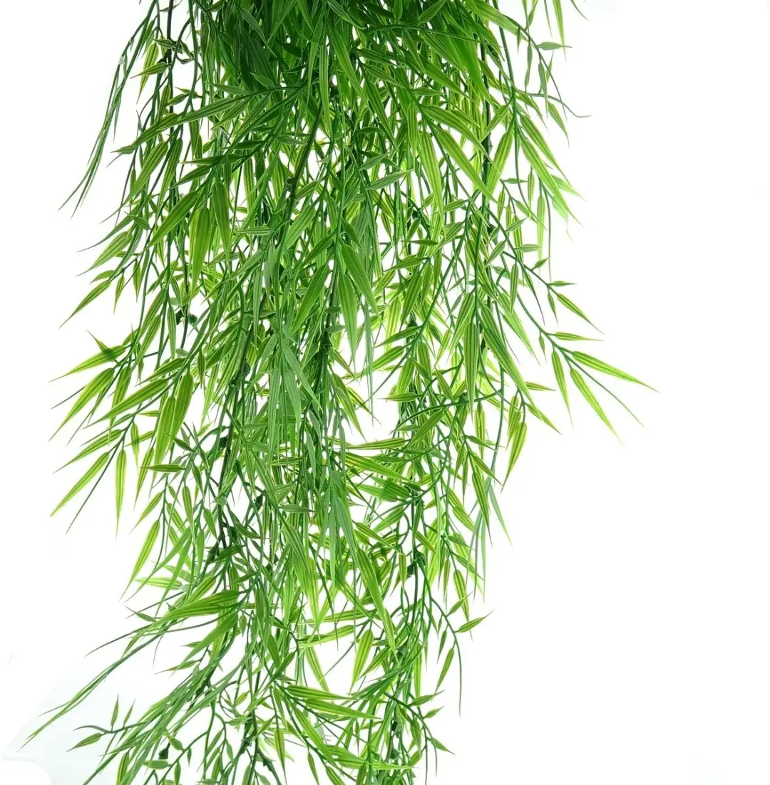 Groene bamboe kunstplant 102 cm in hangend