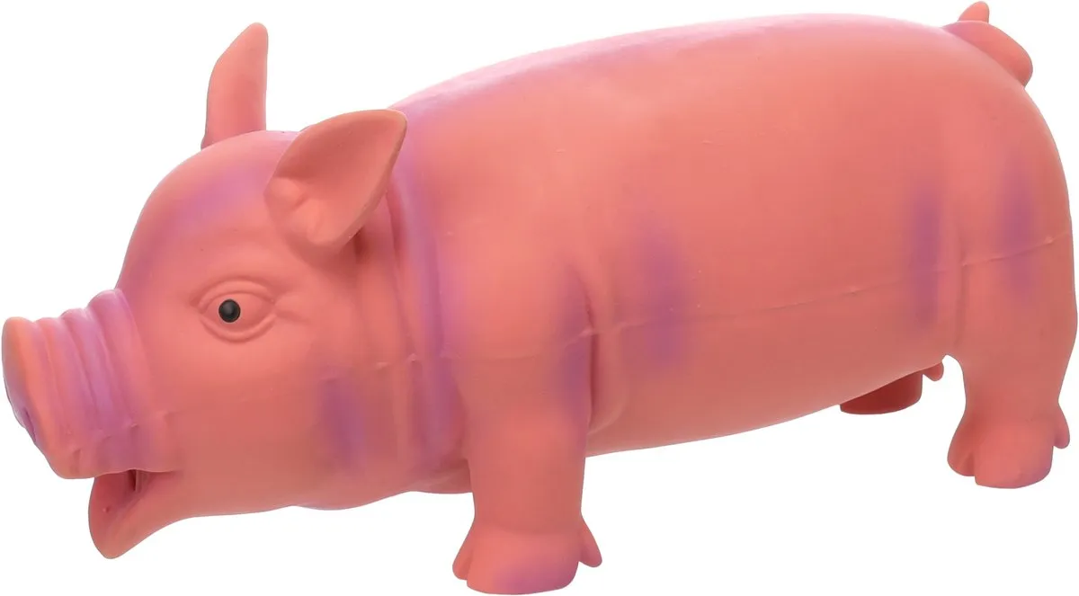 Flamingo Latex Varken Hondenspeelgoed 33cm - Roze