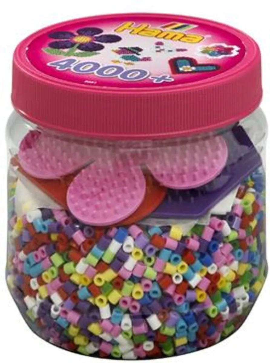 Hama Strijkkralen Ton - 4000 Stuks Roze