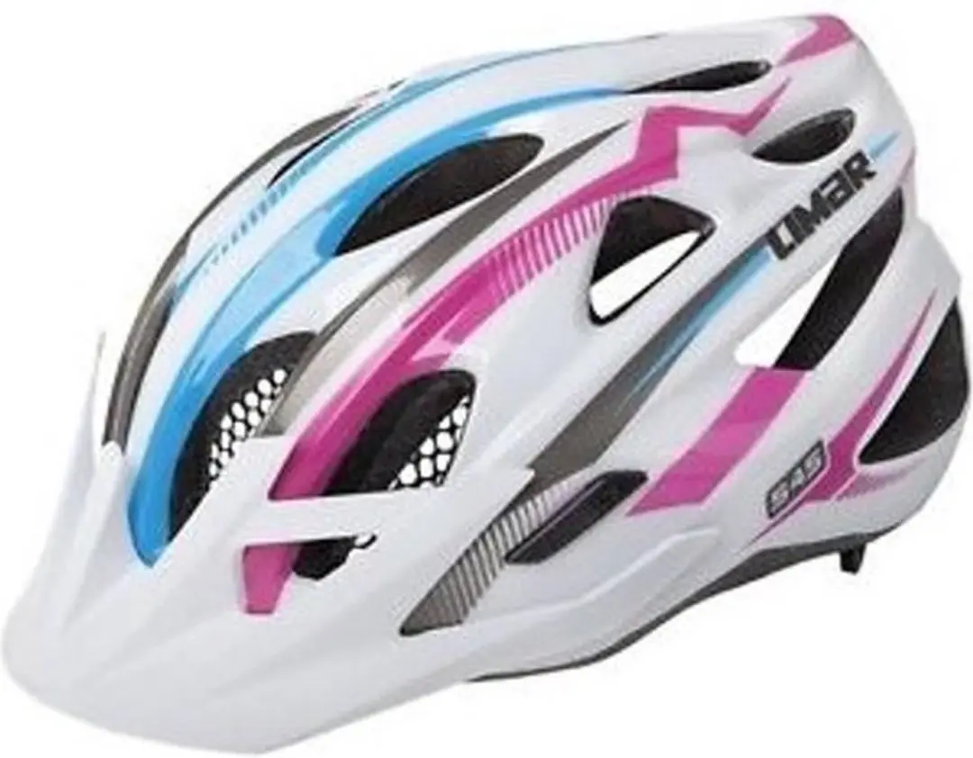 Dames Fietshelm wit pink