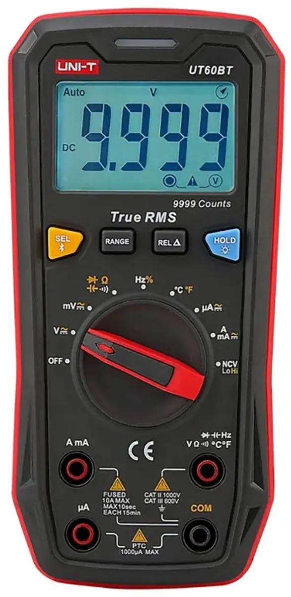 UNI-T UT60BT Multimeter - Rood/Grijs - afbeelding 3 van 4