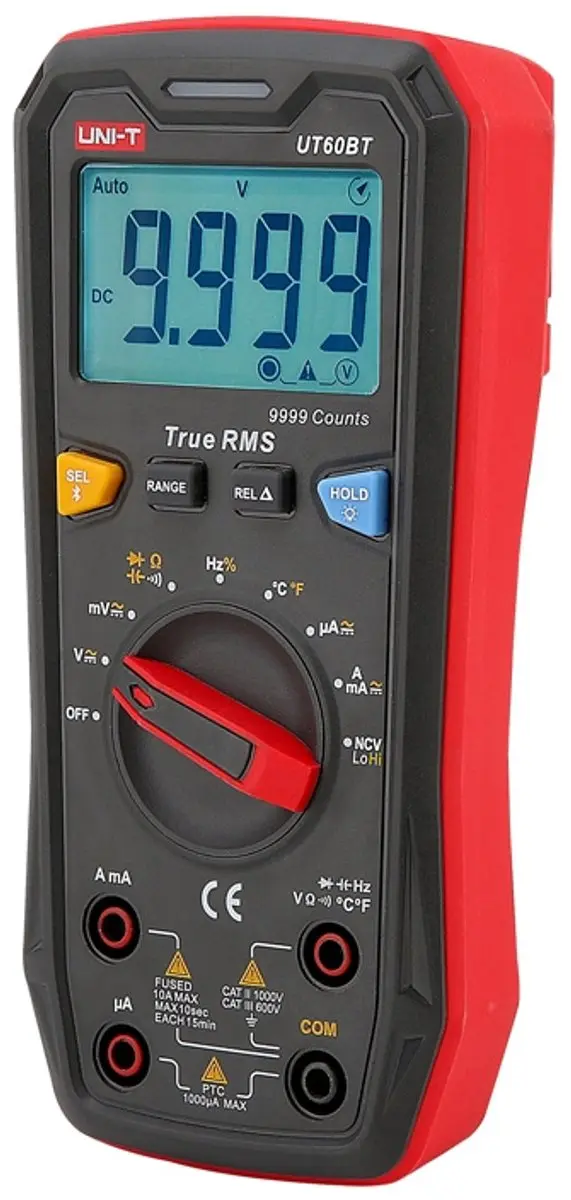 UNI-T UT60BT Multimeter - Rood/Grijs - afbeelding 2 van 4
