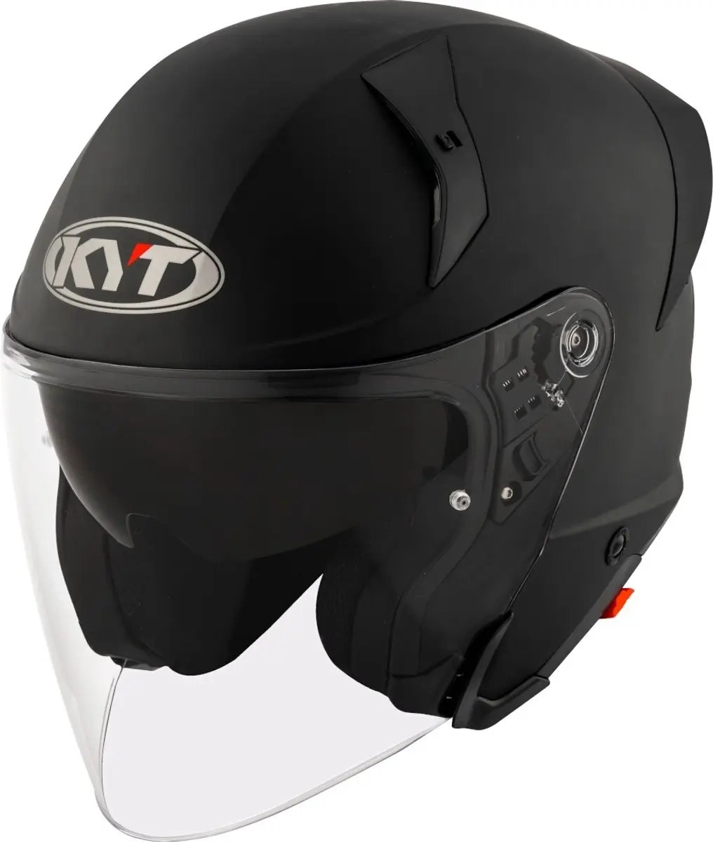 KYT TTR-Jet Plain Mat Zwart Jethelm